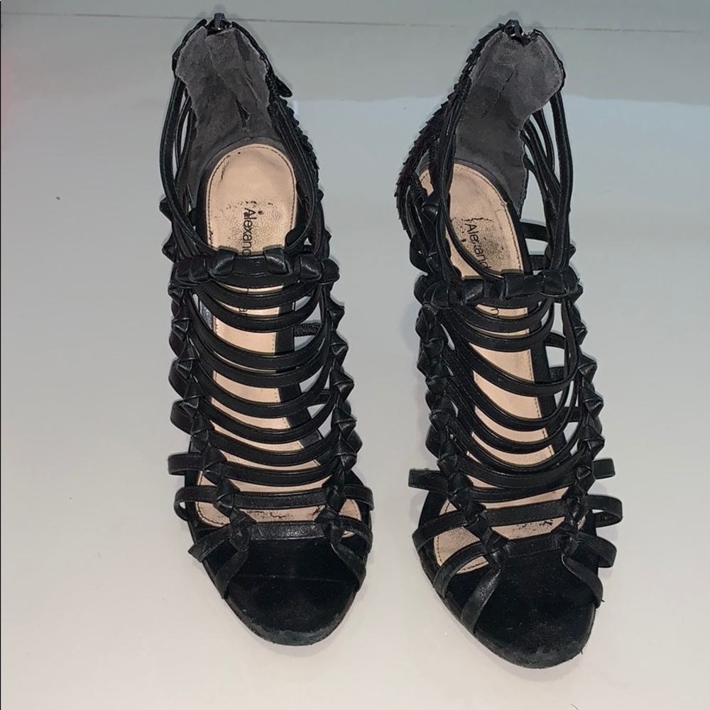 Black strappy heels authentic